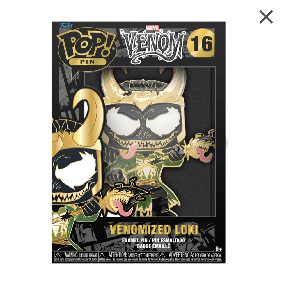 Funko Pop Pin Marvel Comics Venomized Loki
